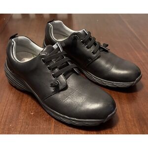 Align Velocity Womens 11M Black Leather Slip Resistant Work Shoes Comfort Insole